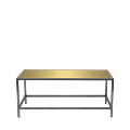Unico Rectangular Coffee Table - Stainless Steel Frame - Gold Top