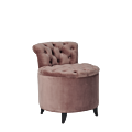Nandor Ottoman in Blush Velvet