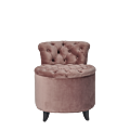 Nandor Ottoman in Blush Velvet
