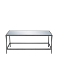 Unico Rectangular Coffee Table - Steel Frame - Silver Top