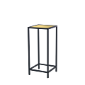 Unico Square Poseur Table with Black Frame and Gold Top