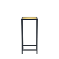 Unico Square Poseur Table with Black Frame and Gold Top