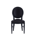Chandelle Chair in Black with Brown Seat Pad