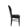 Chandelle Chair in Black with Brown Seat Pad