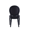 Chandelle Chair in Black with Brown Seat Pad