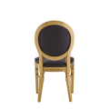 Chandelle Chair in Gold with Brown Seat Pad