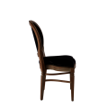Chandelle Chair in Ivory with Brown Seat Pad