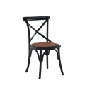 Coco Chair in Black with Cane Work Seat Pad