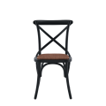 Coco Chair in Black with Cane Work Seat Pad