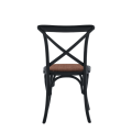 Coco Chair in Black with Cane Work Seat Pad