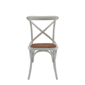 Coco Chair in White with Cane Work Seat Pad