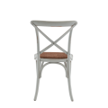 Coco Chair in White with Cane Work Seat Pad