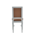 CKC Chair in White with Caramel Seat Pad
