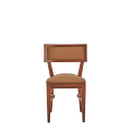 The Bogart Chair in Antique Wood with Caramel Seat Pad