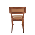The Bogart Chair in Antique Wood with Caramel Seat Pad