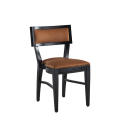 The Bogart Chair in Black with Caramel Seat Pad