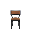 The Bogart Chair in Black with Caramel Seat Pad