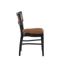 The Bogart Chair in Black with Caramel Seat Pad