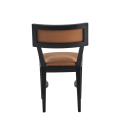The Bogart Chair in Black with Caramel Seat Pad