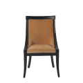 Sabrina Chair in Black with Caramel Velvet Seat Pad