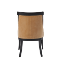 Sabrina Chair in Black with Caramel Velvet Seat Pad