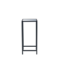 Unico Square Poseur Table with Black Frame and Silver Top