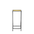 Unico Square Poseur Table with Stainless Steel Frame and Gold Top