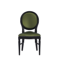 Chandelle Chair in Black with Chartreuse Green Seat Pad