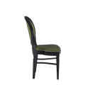 Chandelle Chair in Black with Chartreuse Green Seat Pad