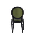 Chandelle Chair in Black with Chartreuse Green Seat Pad