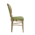 Chandelle Chair in Gold with Chartreuse Green Seat Pad
