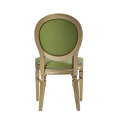 Chandelle Chair in Gold with Chartreuse Green Seat Pad