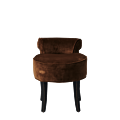 Belgravia Ottoman in Chocolate Brown Velvet