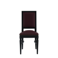 CKC Chair in Black with Claret Wine Seat Pad