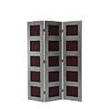 CKC Screen in Silver and Claret Wine panels