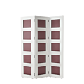 CKC Screen in White with Claret Wine Panels