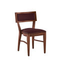 The Bogart Chair in Antique Wood with Claret Wine