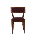 The Bogart Chair in Antique Wood with Claret Wine