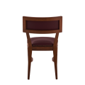 The Bogart Chair in Antique Wood with Claret Wine