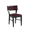The Bogart Chair in Black with Claret Wine Seat Pad