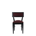 The Bogart Chair in Black with Claret Wine Seat Pad