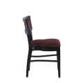 The Bogart Chair in Black with Claret Wine Seat Pad