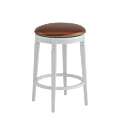 Beli Bar Stool White with Copper Seat Pad