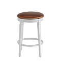 Beli Bar Stool White with Copper Seat Pad