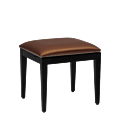 Divano Ottoman in Black with Copper Seat Pad