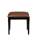 Divano Ottoman in Black with Copper Seat Pad