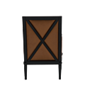 Havana Armchair in Black with Copper Seat Pad