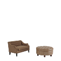 Madrid Ottoman in Taupe