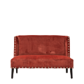 Dilano Sofa in Coral Red Velvet