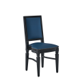CKC Chair in Black with Cornflower Blue Seat Pad